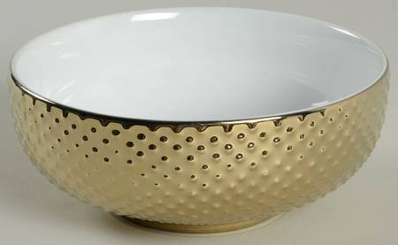 Beaded Gold Soup/Cereal Bowl