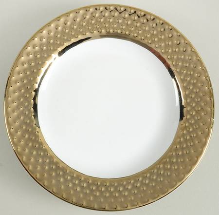 Beaded Gold Appetizer Plate