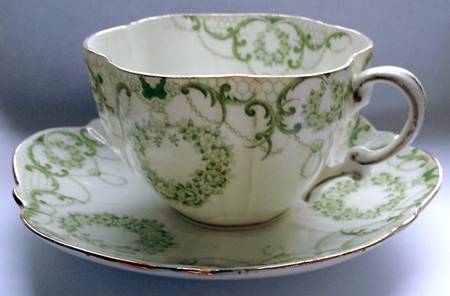 Jewel Footed Cup & Saucer Set