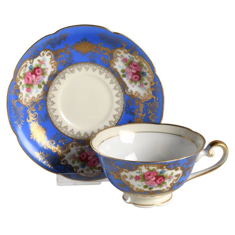 ALA27 Footed Cup & Saucer Set by Aladdin