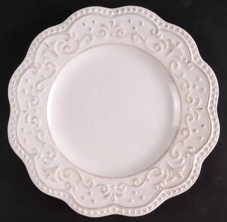 Scallop White Salad Plate