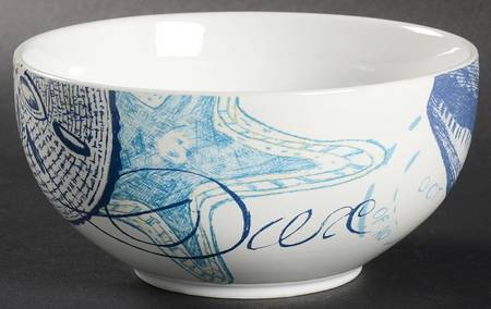 Oceana Blue (Shells) Soup/Cereal Bowl