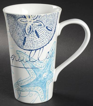 Oceana Blue (Shells) Latte Mug