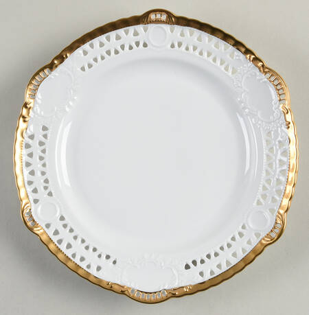 Anna's Golden Patina Pierced Edge Salad Plate