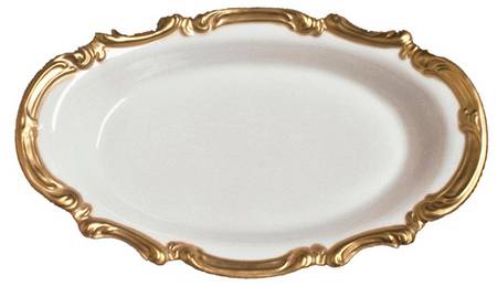Anna's Golden Patina 12" Oval Vegetable Bowl