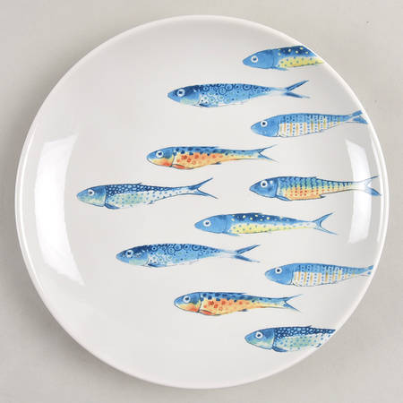 Fun Fish Blue Salad Plate
