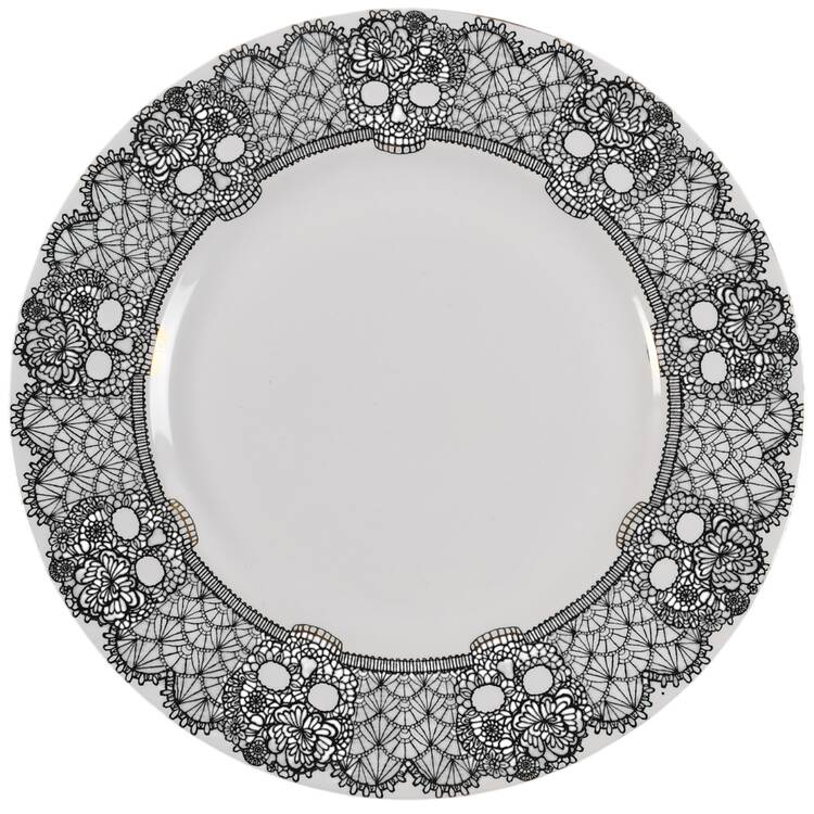 Skull Lace Dinner Plate