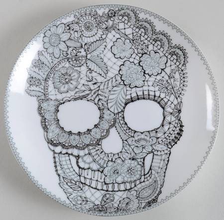 Skull Lace Appetizer Plate