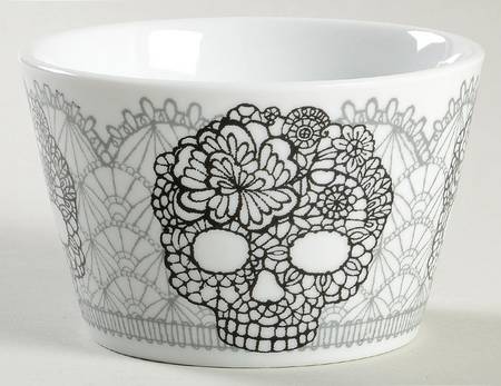 Skull Lace Individual Appetizer Bowl