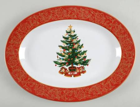 O' Tannenbaum 14" Oval Serving Platter