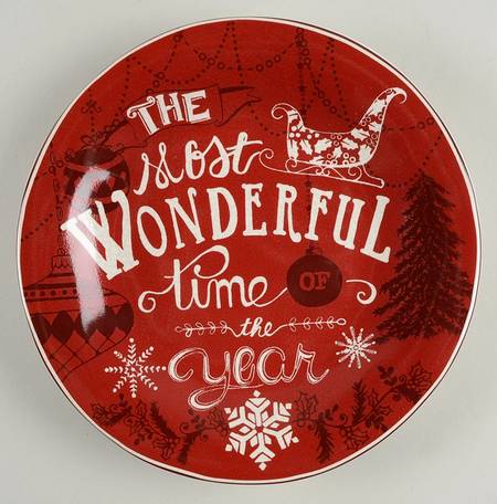 Christmas Tunes Salad Plate