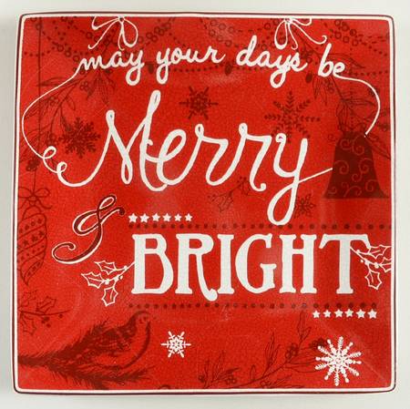 Christmas Tunes Square Salad Plate