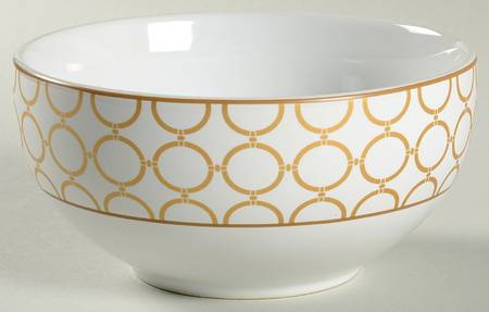 Chain Link Gold Soup/Cereal Bowl