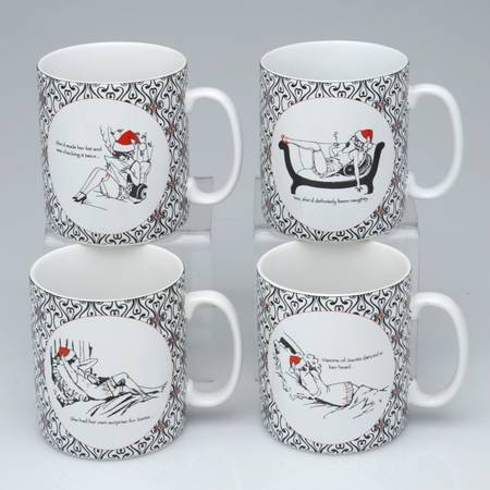 Santa's Babe Jumbo Mug - Set of 4 Motifs