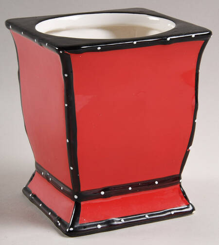 Country French Red Small Canister No Lid