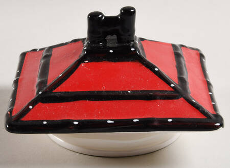 Country French Red Lid for Medium Canister