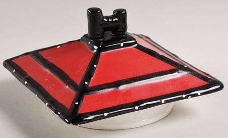 Country French Red Lid for Large Canister