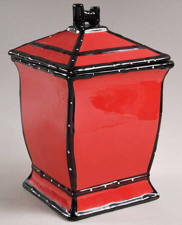 Country French Red Large Canister & Lid