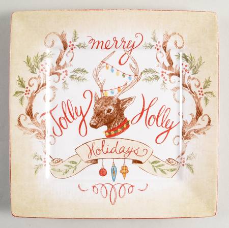 Jolly Holidays Square Salad Plate