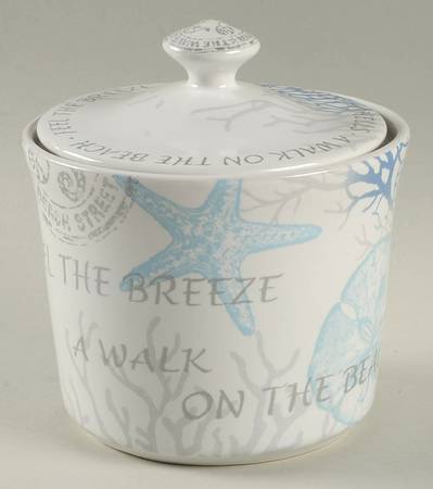 Coastal Breeze-Blue Small Canister & Lid