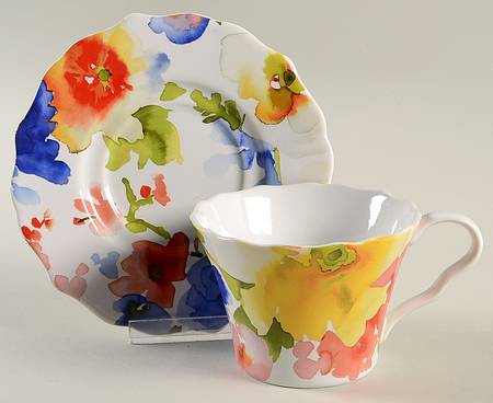 Claudette Flat Cup & Saucer Set