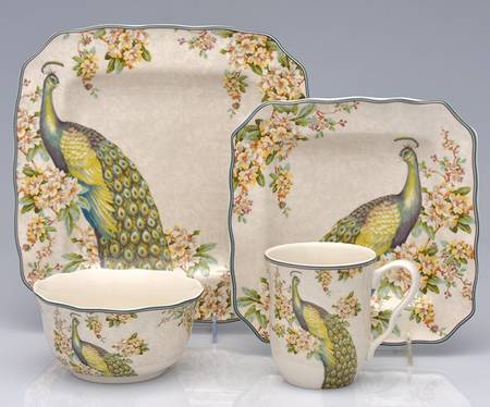 Empress Garden Teal 16 Piece Set