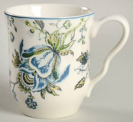 Winter Floral Blue Mug