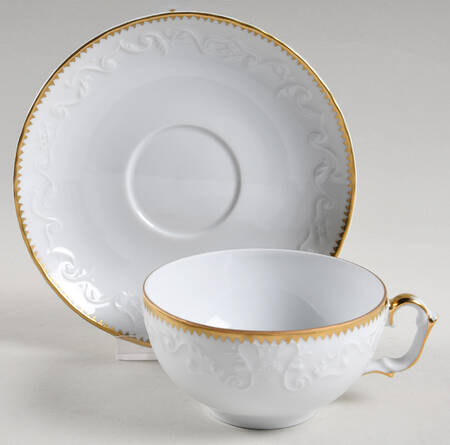 Simply Anna Gold (Portugal) Flat Cup & Saucer Set