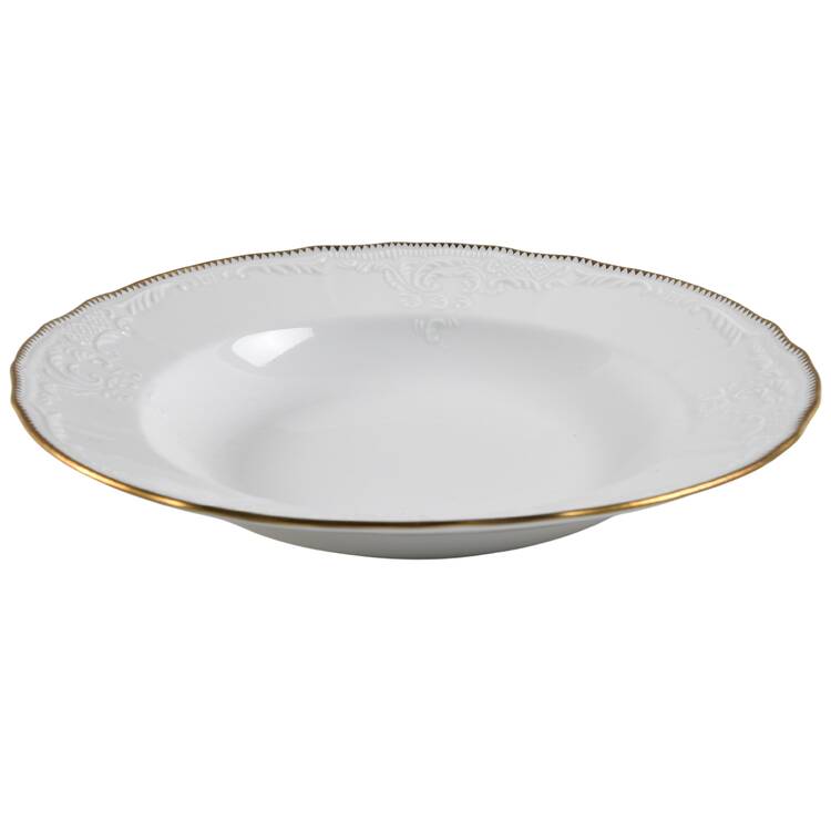 Simply Anna Gold (Portugal) Large Rim Soup Bowl