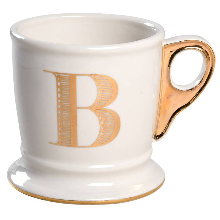 Monogrammed Mugs Gold by Anthropologie