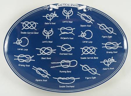Nautical Knots 14" Oval Serving Platter