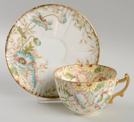 Poppy Flat Cup & Saucer Set