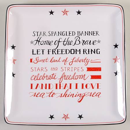 Freedom Song 14" Square Platter