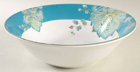 Norah Teal 10" Round Serving Bowl