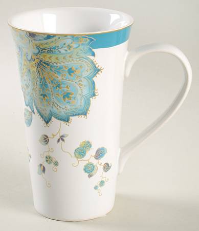 Norah Teal Latte Mug
