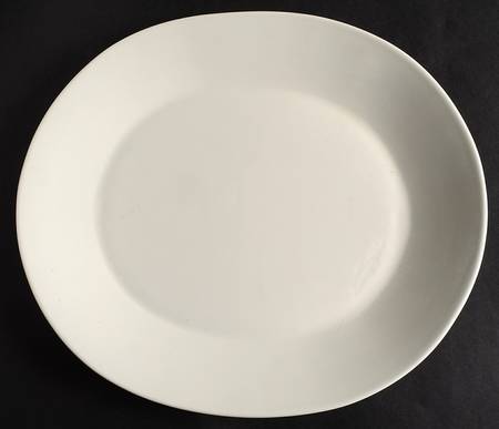 Teema White Arabia Stamp 14" Oval Serving Platter
