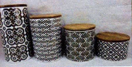 Metallic Gold (4 Piece) Canister Set (Box Set)