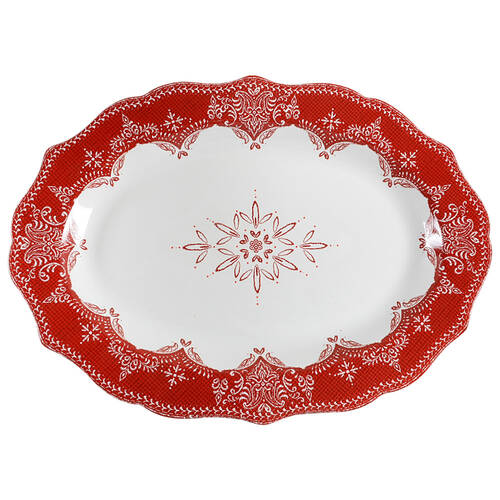 Winter Lace 14" Oval Serving Platter