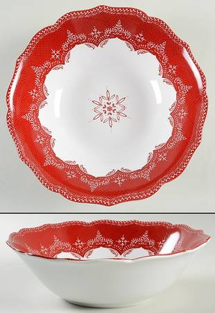 Winter Lace 10" Round Serving Bowl