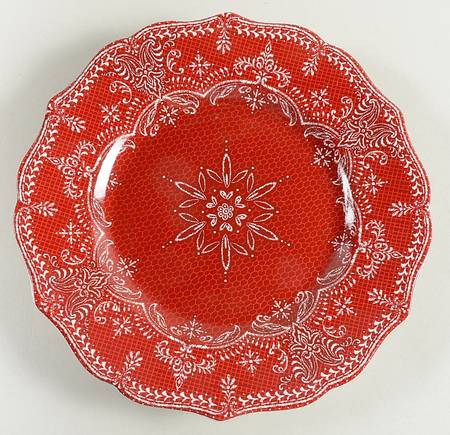 Winter Lace Salad Plate