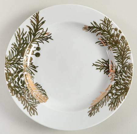Golden Pine Salad Plate