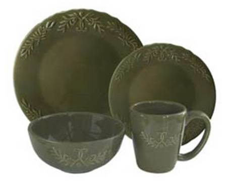 Bianca Laurel Hunter Green Dinner Plate