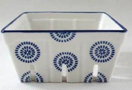 Blue Stamp Small Fruit Basket