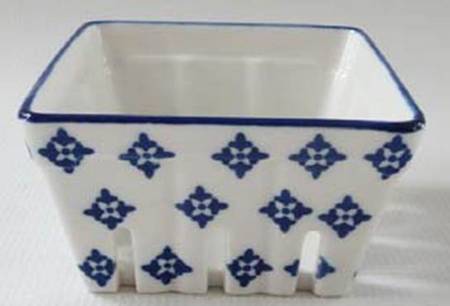 Blue Stamp Small Fruit Basket