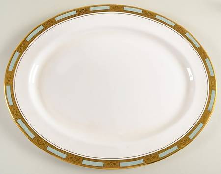 Empress Celadon 16" Oval Serving Platter