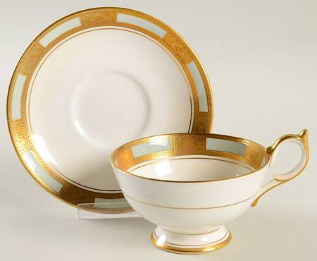 Empress Celadon Footed Cup & Saucer Set