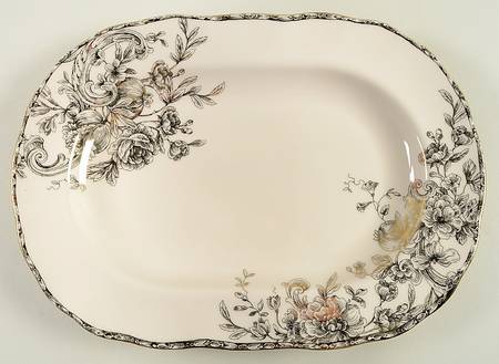 Hawthorne Gold Electroplate 14" Oval Serving Platter