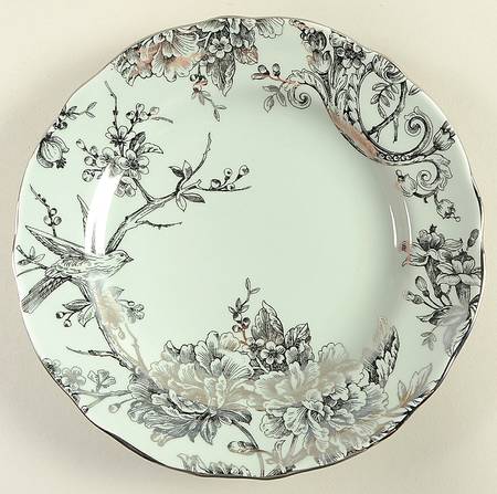 Adelaide Green and Silver Salad Plate