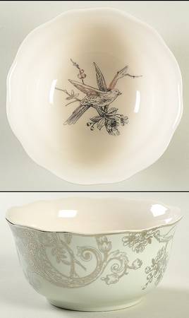 Adelaide Green and Silver Soup/Cereal Bowl