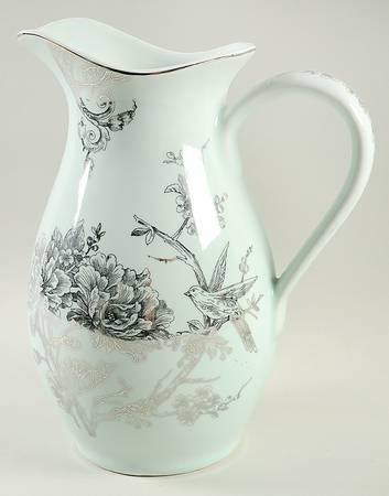 Adelaide Green and Silver 96 Oz Pitcher